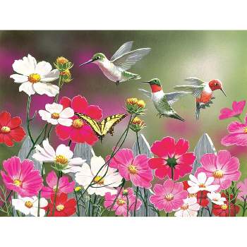 Sunsout Cosmos and Hummingbirds 500 pc   Jigsaw Puzzle 30412