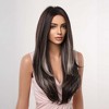 Jessie's Wig 24 Inch Straight Wig Layer Cut Synthetic Wig Blonde Brown Mixed Black Color 1Pc/Pack - 4 of 4