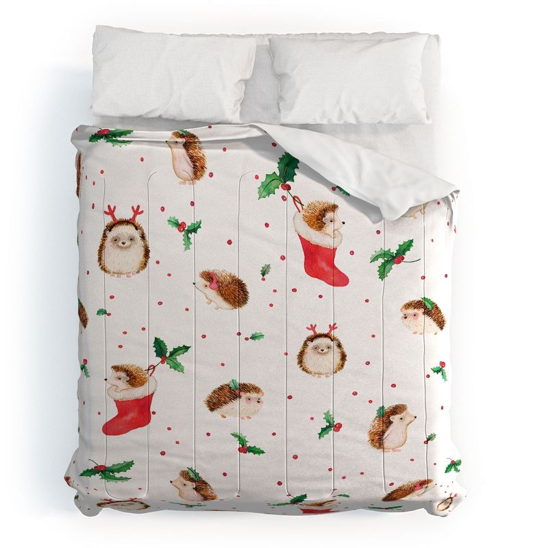 Ninola Design Hedgeog Yuletide Comforter + Pillow Sham(s) - Deny Designs, 1 of 4