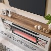 SinCiDo Fireplace TV Stand for 85" TV, w/ Sliding Barn Doors, Remote Control Adjustable 3D Fireworks and LED Lamp, w/ 42" Electric Fireplace TV Stand - 4 of 4