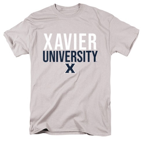 Xavier University Official Stacked Unisex Adult T-Shirt, Athletic Heather - image 1 of 4