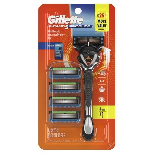 Gillette Fusion5 ProGlide Shaving Razor for Men, Razor Handle, 6 Razor Blade Refills, FlexBall Razor Handle and Precision Trimmer for Men - 1 of 4