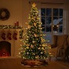 VINGLI 7.5ft Pre-lit Christmas Tree, 400 Lights, Snowflake Skirt, Gold Ornaments, 950 PE PVC Tips, Holiday Party Decor - 3 of 4