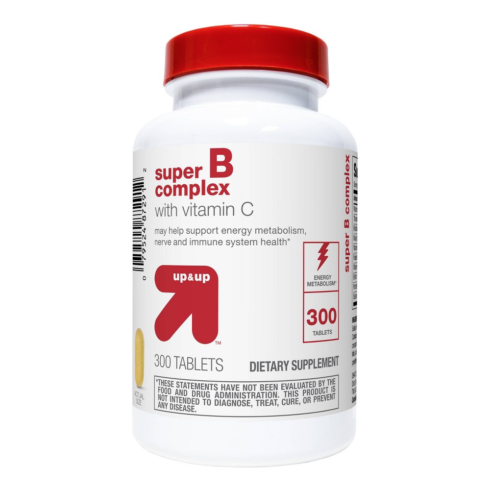 Photos - Vitamins & Minerals B-complex with Vitamin C Dietary Supplement Tablets - 300ct - up & up™