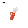 Unique Bargains Plastic Clear Orange Red Badge Holder Badge Strap Clip 7.5 x 1.2 x 1.3 Inch 10 Pcs - 2 of 4