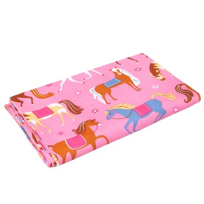 Pink Horses Microfiber Kids Pillow Lounger