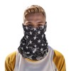 Unique Bargains Sunscreen Stars Pattern Face Scarf Mask Black Gray 1 Pc - 4 of 4