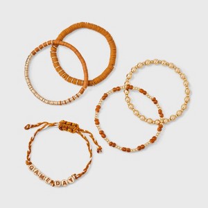 Game Day Bracelet Set 5pc - Wild Fable™ - 1 of 4