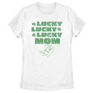 Women's Looney Tunes St. Patrick's Day Lola Bunny Lucky Lucky Lucky Mom T-Shirt - 1 of 4