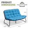 Crestlive Products Outdoor Loveseat 2 Seater , All-Weather Boho Rattan Outdoor Couch with Soft Cushion for Balcony, Poolside, Backyard, Porch - 3 of 4