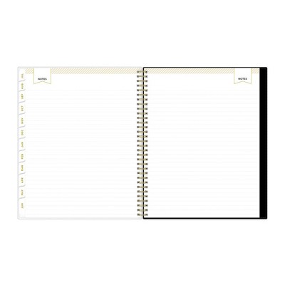 Day Designer 2024-25 Weekly/Monthly Planner 11&#34;x8.5&#34; Wirebound Frosted Les Fleurs