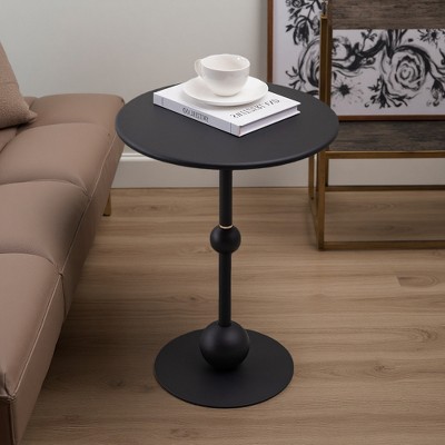15.7" Metal Round Vintage End Coffee Table