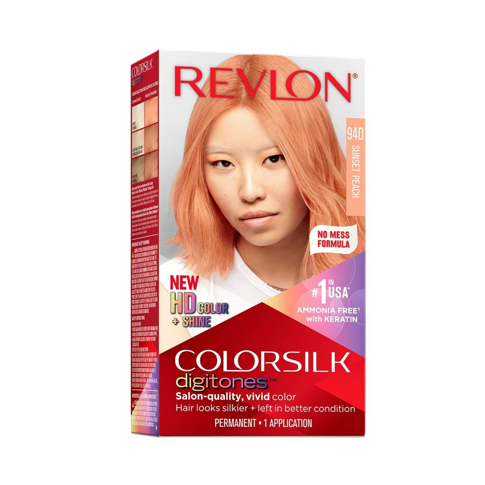 Revlon Colorsilk Digitones Permanent Hair Color With Keratin 94d Sunset Peach 44 Fl Oz 6476