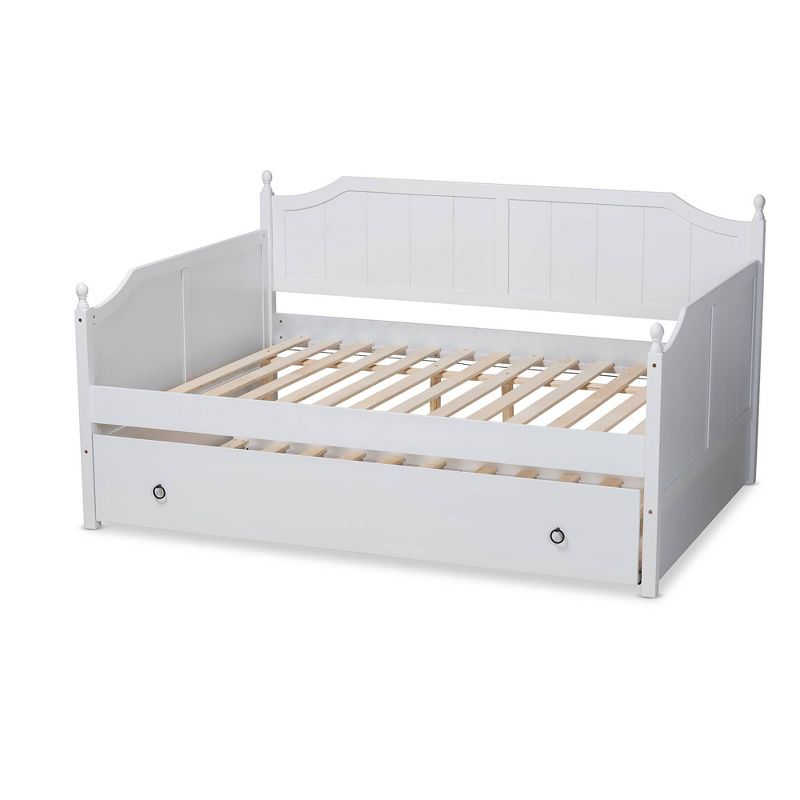 Full Millie Wood Daybed with Trundle White - Baxton Studio, 5 of 11