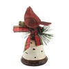 Transpac 7.0 Inch Cardinal & Bell Figure Christmas Messages Bird Figurines - 3 of 3