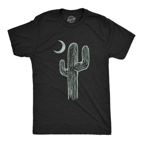 Мужские футболки Crazy Dog T-Shirts, Inc. Mens Cactus Moon T Shirt Cute Desert Night Graphic Novelty Tee - Crazy Dog Men's T Shirt For Campers Black XL