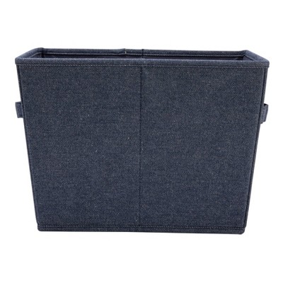 Denim Blue Fabric Stackable Storage Cubes with Cloth Handles