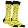 Pokemon Crew Socks Men's Pikachu Battle Stance Outline 1 Pair Socks Shoe Size 8-12 Yellow - 2 of 4
