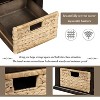 Rustic Storage Bench with 3 Drawers and 3 Rattan Baskets, Shoe Bench (White) - 4 of 4
