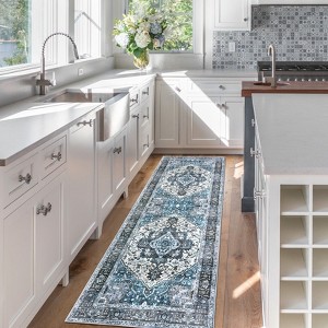 GAOMON Living Room Rug Vintage Area Rug Traditional Floral Print Area Rugs for Living Room Bedroom Non Slip Low Pile Soft Rug - 1 of 4