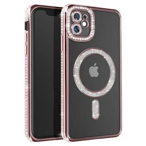 Entronix [Magnetic] Case Compatible with iPhone 11 - [Clear Back] Luxury Diamonds - 1 of 4