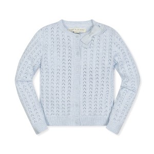 Hope & Henry Girls' Pointelle Bow Cardigan, Kids - 1 of 4