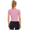 Workout Crop Tops for Women Slim-Fit Athletic Long Sleeve/Short Sleeve Tee Gym Running Yoga Casual Tight Shirts XS-XL - 3 of 4