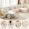 Acekool 137" Modular Sectional - Double Chaise, Corduroy Fabric, No Assembly - 3 of 4