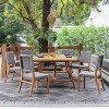 Cambridge Casual Zephyr 2pc Teak Wood Outdoor Dining Chair - 2 of 4
