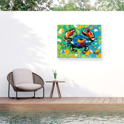 "Seaside Crab Ii" Outdoor Canvas