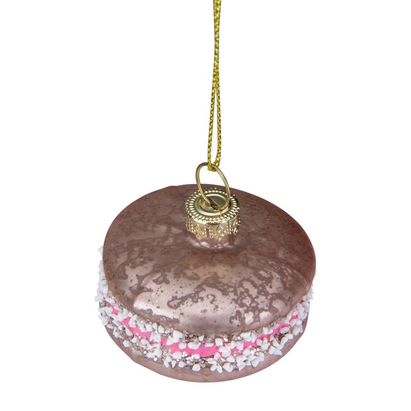 Northlight 2" Pink Macaroon with Sugar Glass Christmas Ornament, 3 of 5