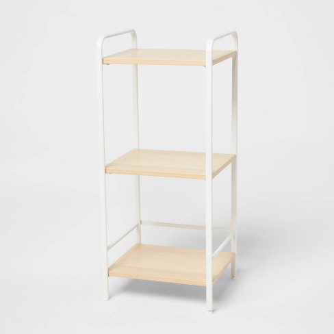 4-Tier Tower Shelf Storage Made Of Wood And Metal