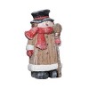 Transpac Resin 15.25 in. Multicolor Christmas Light Up Wood Plank Snowman Decor - image 3 of 4