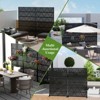 PexFix 72" x 47" Metal Privacy Screen Outdoor Freestanding Decorative Privacy Screen for Patio Deck Balcony Garden with Stable Base Triangular Black - 3 of 4