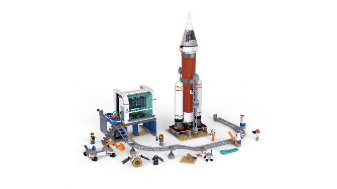 LEGO City Space Deep Space Rocket and Launch Control Model Rocket Building Kit with Minifigures 60228, 2 of 8, play video