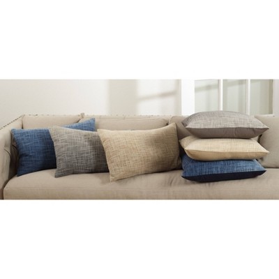 Lancaster 20" Natural Cotton Ombre Square Throw Pillow