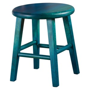 Mikal Side Stool - Wood - Blue - Christopher Knight Home
