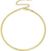 Hollywood Sensation Snake Chain Necklace – Sleek and Timeless Elegance 14 Inches Gold - 3 of 4