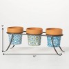 Sullivans Portuguese Print Trio Metal Planter 6"H Multicolored - 4 of 4