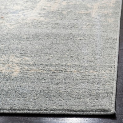 Ivory and Slate Rectangular Hand-knotted Reversible Area Rug