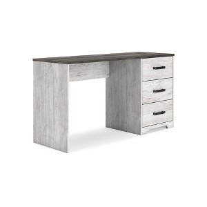 Signature Design by Ashley Shawburn 54" Farmhouse Home Office Desk, White/Charcoal Gray - 1 of 4
