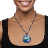 Ross-Simons Italian "Water Lilies" Murano Glass Multi-Strand Pendant Necklace With 18kt Gold Over Sterling - 2 of 4