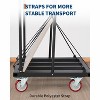 Trolley - Heavy Duty 1800 Lbs Load Capacity, Steel Construction, Anti-Rust, Tilted Design, Rounded Edge, 5-Inch Silent PU Lockable Wheels - 4 of 4