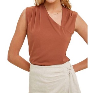 Women's Sleeveless Asymmetrical Top - WISHLIST - 1 of 4