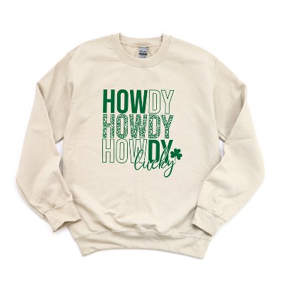 Simply Sage Market Women's Graphic Sweatshirt Leopard Howdy Lucky