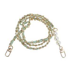 Unique Bargains Leather and Faux Pearl Handbag Strap 1 Pc - 1 of 4