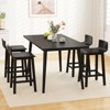 Tangkula 4PCS kitchen bar stools counter height bar stools mid century bar chairs - 3 of 4