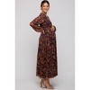 PinkBlush Navy Floral Long Sleeve V-Neck Maternity Maxi Dress - 2 of 4