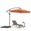 Whiteline Modern Living UM1683-ORG Aiden Standing Umbrella,Polyester Fabric in Orange and Aluminum Pole - 4 of 4