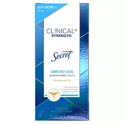 Secret Clinical Strength Completely Clean Invisible Solid Antiperspirant & Deodorant for women - 2.6oz